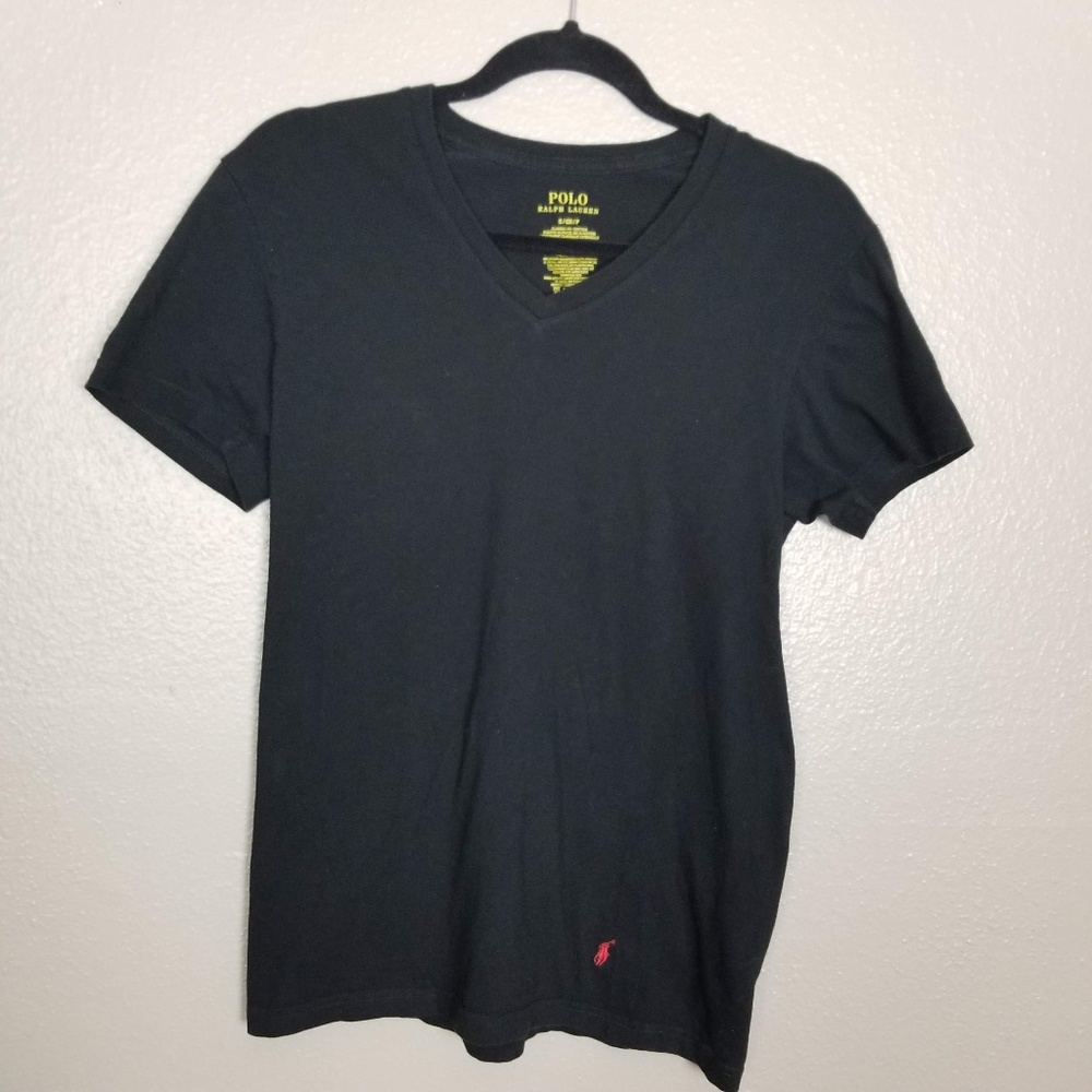 Polo Classic Fit V-Neck Black Short Sleeve T-Shirt